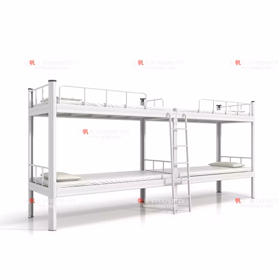 Estrutura de beliche duplo para dormitório de metal